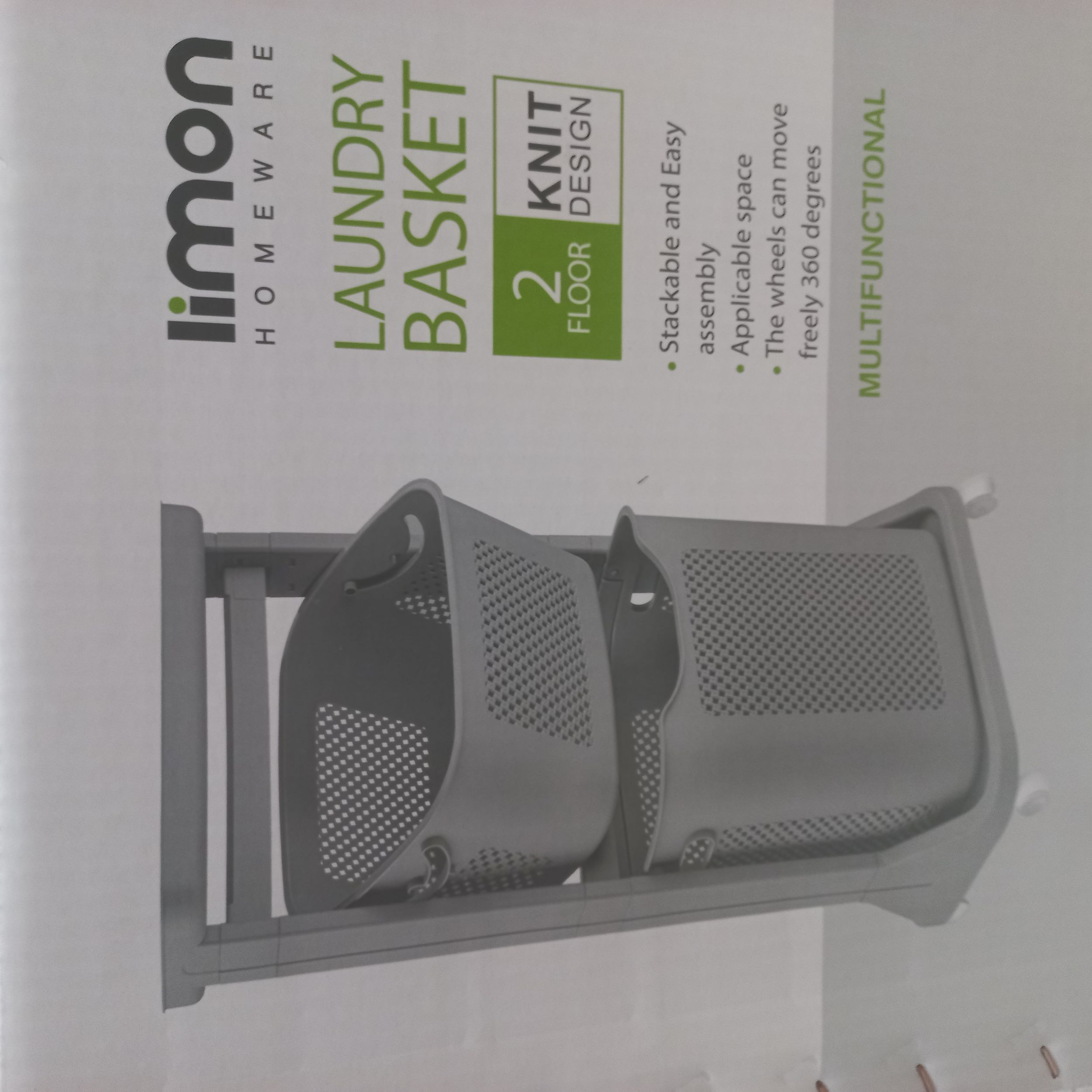 سبد رخت چرک لیمون مدل 2 طبقه کد RM48