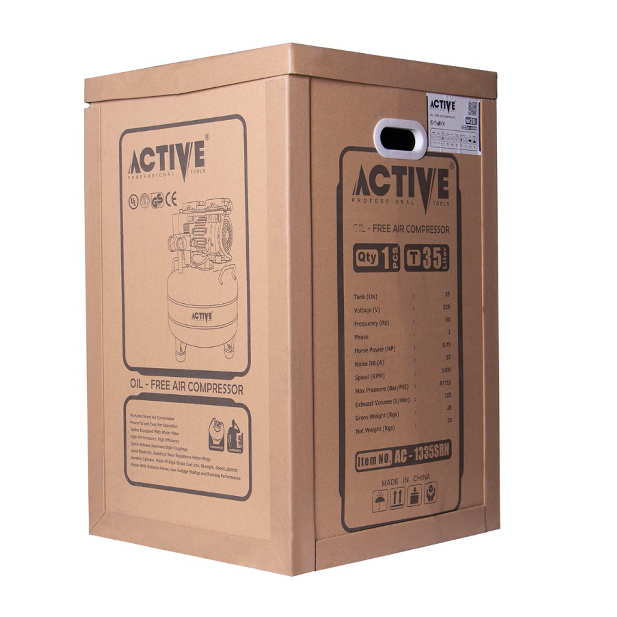 کمپرسور هوا اکتیو تولز مدل AC-1335SRN