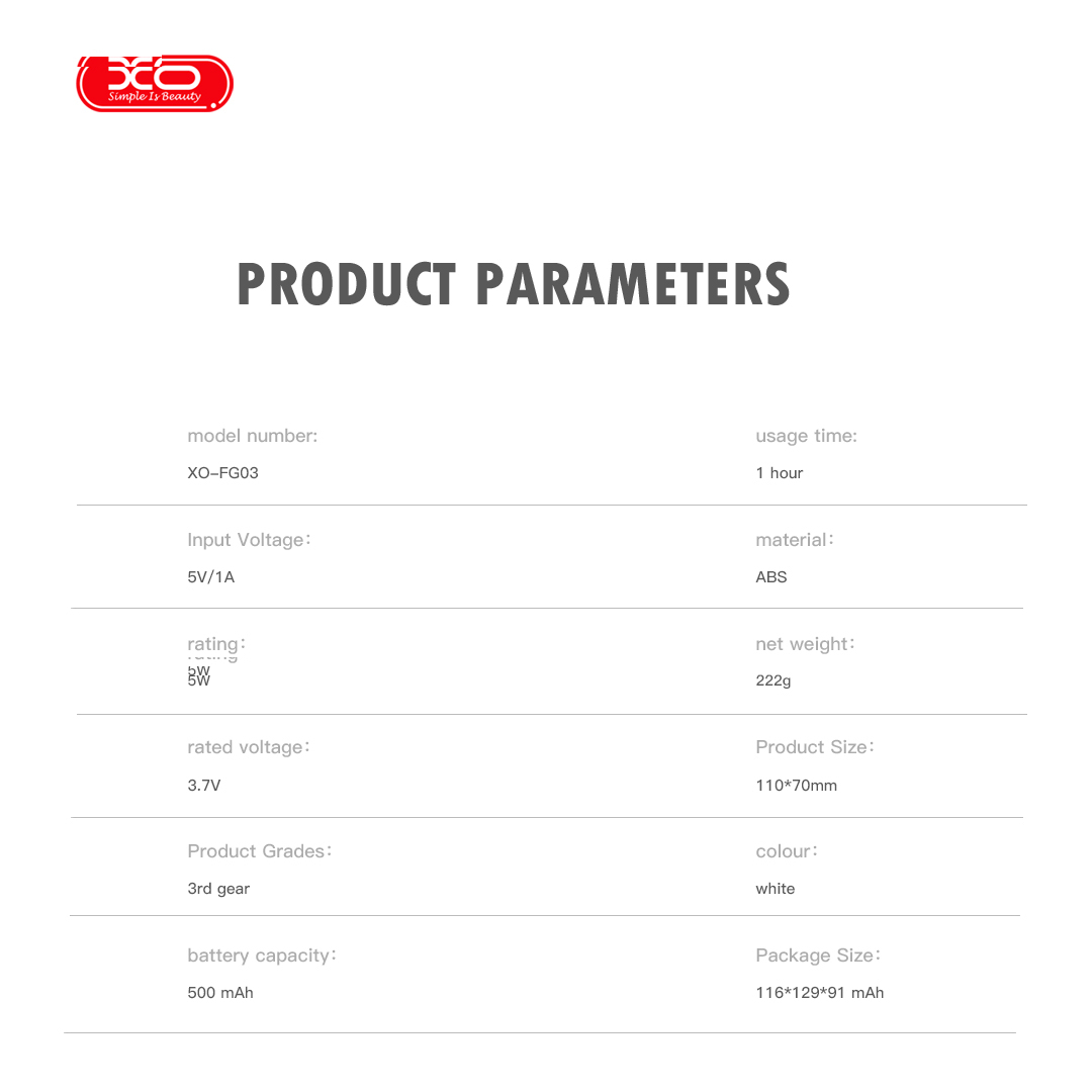 ماساژور برقی سر ایکس او مدل FG03