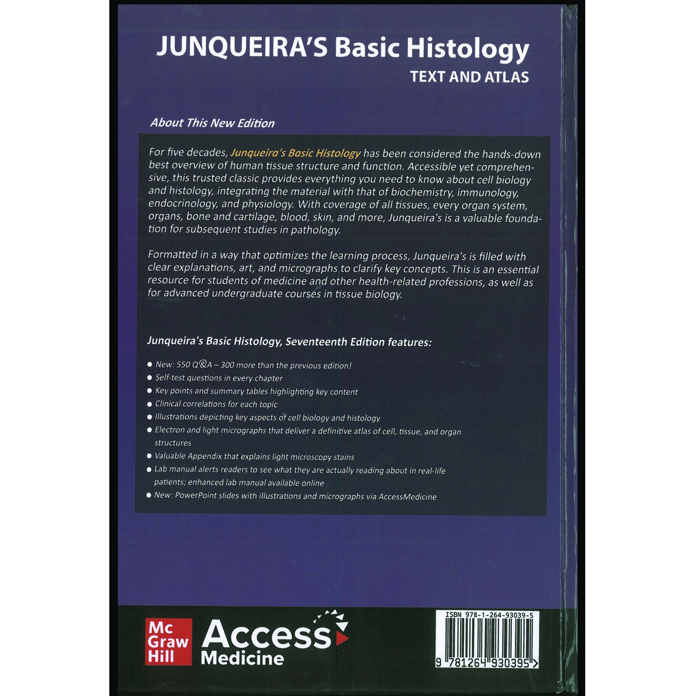 کتاب Junqueira’s Basic Histology 17th Edition اثر Anthony Mescher انتشارات مک گرا هیل