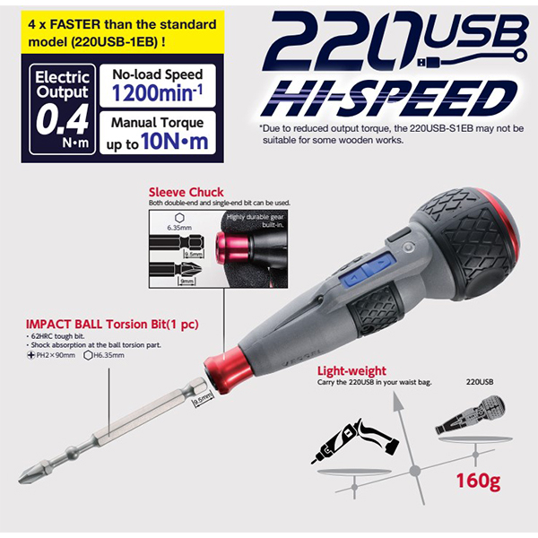 پیچ گوشتی شارژی 3.6 ولت وسل مدل 220USB-S1EB