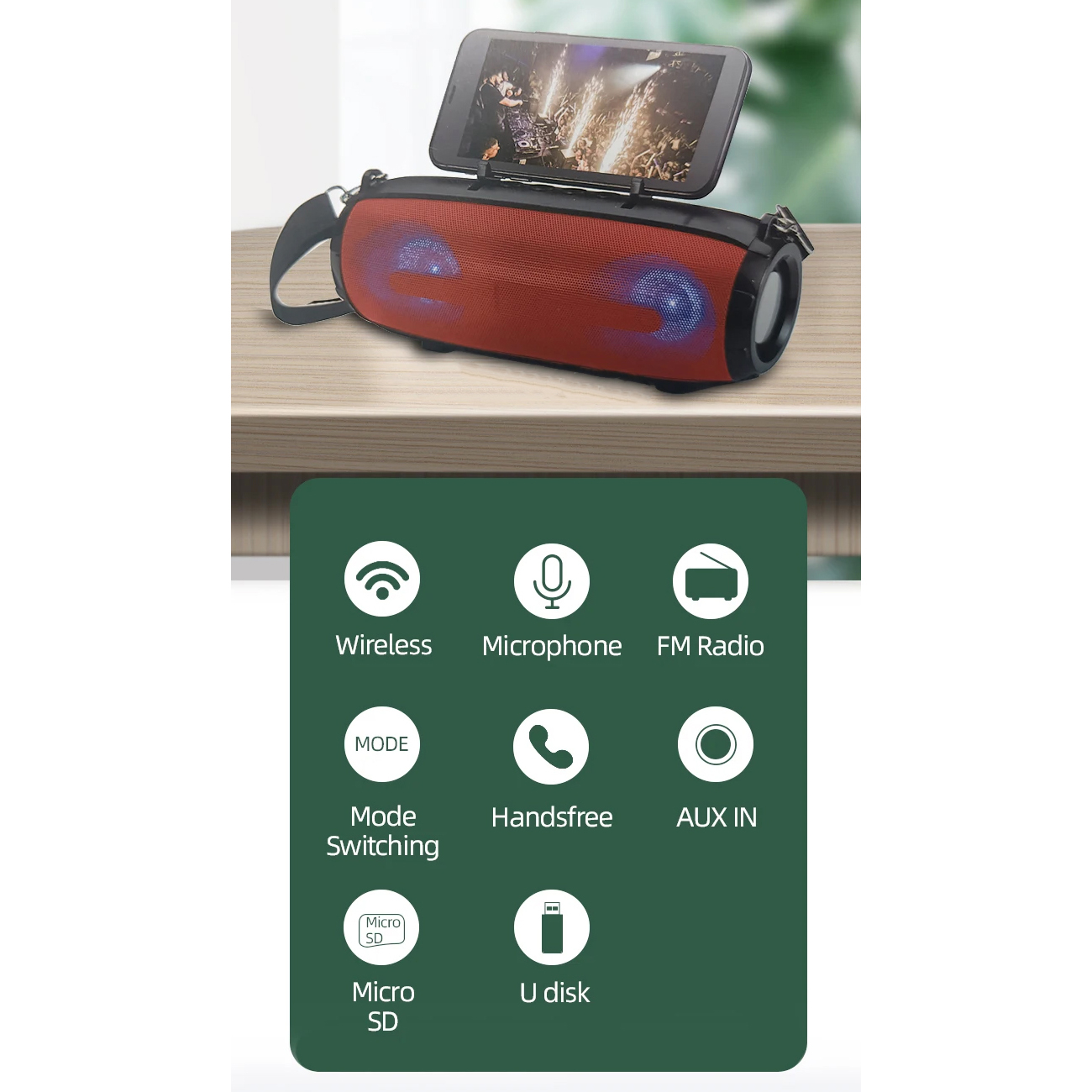 اسپیکر بلوتوثی قابل حمل ای کی مدل AK-353