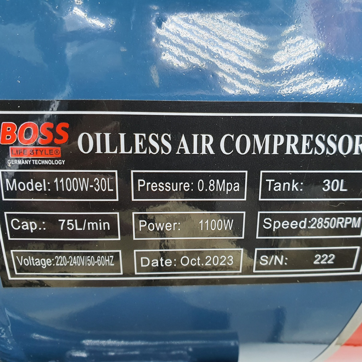 کمپرسور  هوا باس مدل 1100W-30L