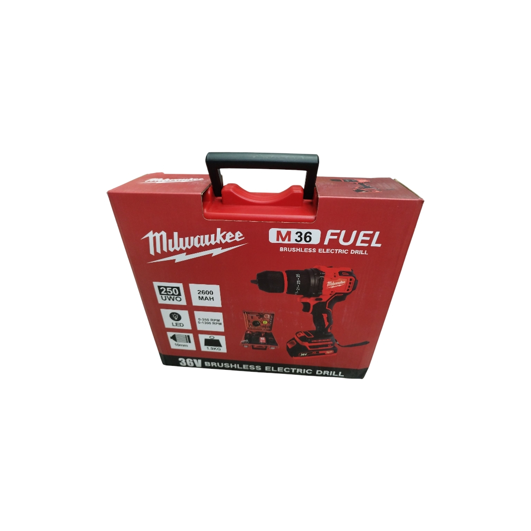 دریل پیچ گوشتی شارژی  600وات میلواکی مدل M36FUEL -PSHمجموعه 24 عددی