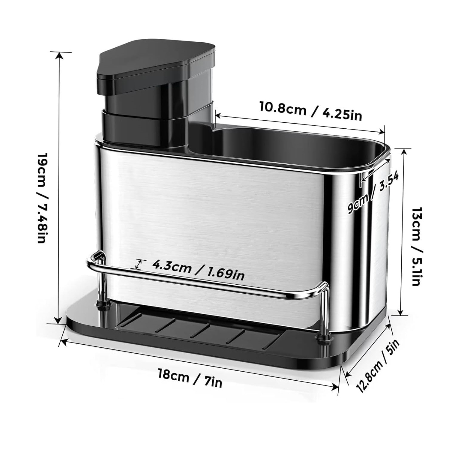 مخزن مایع ظرفشویی مدل 3 کاره ترونی کد 3700