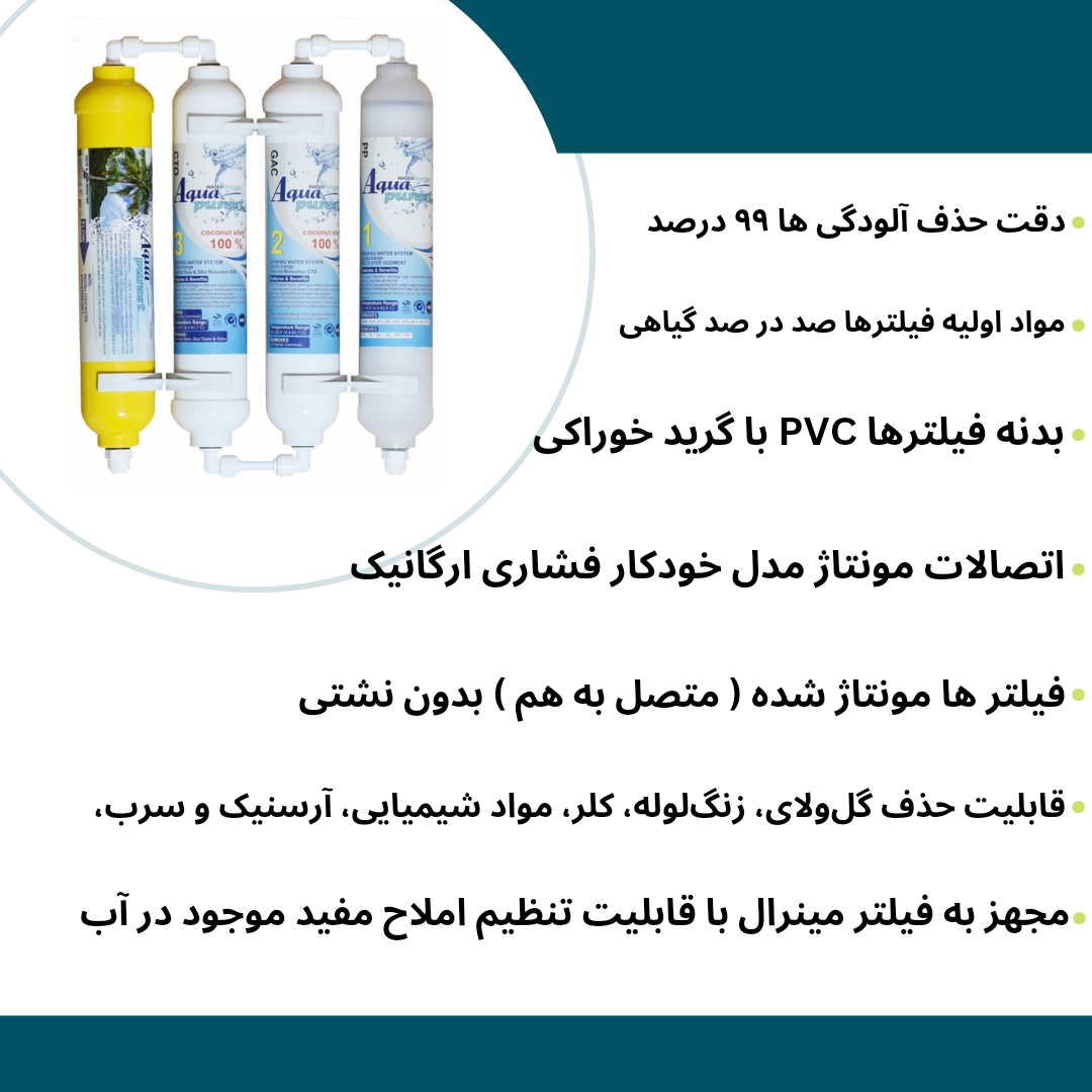 فیلتر تصفیه آب یخچال و فریزر آکوا پیورست مدل X 400 NEW مجموعه 4 عددی