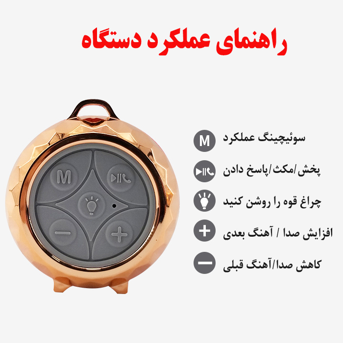 اسپیکر بلوتوثی قابل حمل مدل AK118