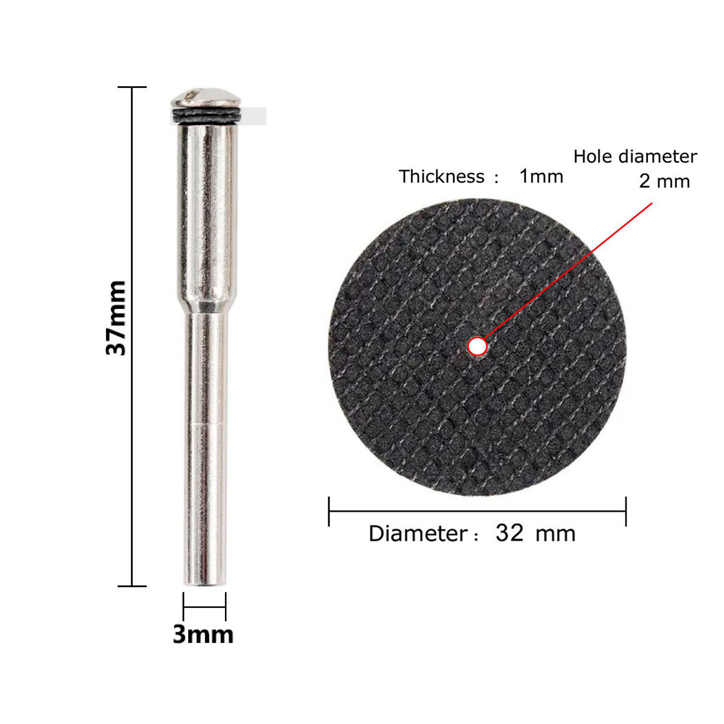 صفحه برش فرز مینیاتوری مدل 32mm کد050 مچموعه 52 عددی