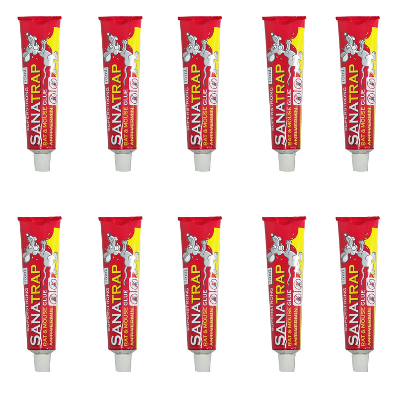 جسب موش ثناتراپ مدل تیوپی حجم 75 میلی‌لیتر مجموعه 10 عددی