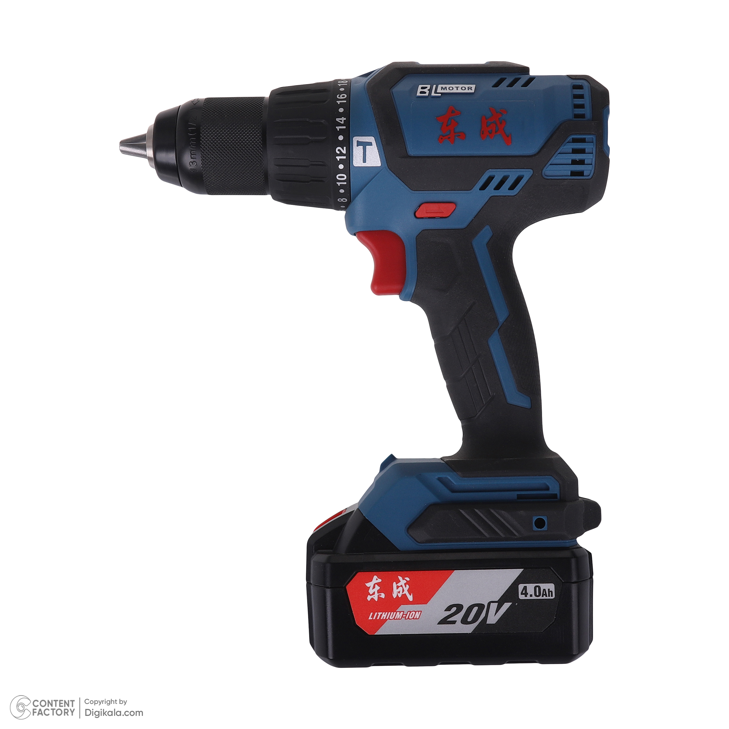 دریل چکشی شارژی براشلس 13 میلیمتری دانگ چنگ مدل DCIZ05-13-dciz05-13