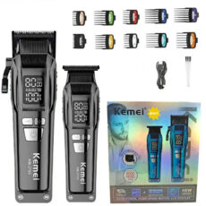 ماشین اصلاح موی سر و صورت شارژی کیمی مدل KM-2797-plus بسته 2 عددی