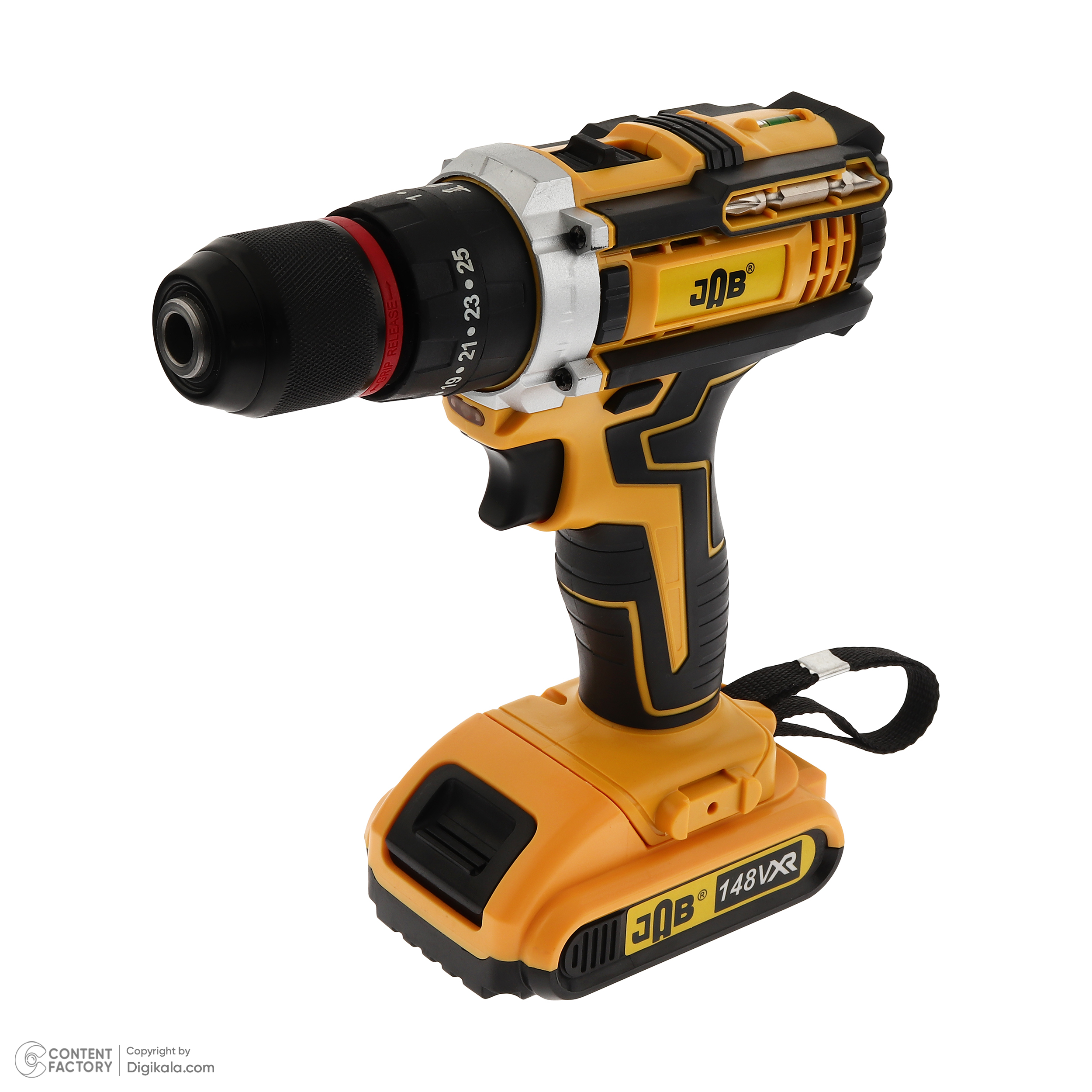 مجموعه 40 عددی دریل پیچ گوشتی شارژی چکشی 10 میلی متری 148 ولت جاب مدل JB-148 POWER X