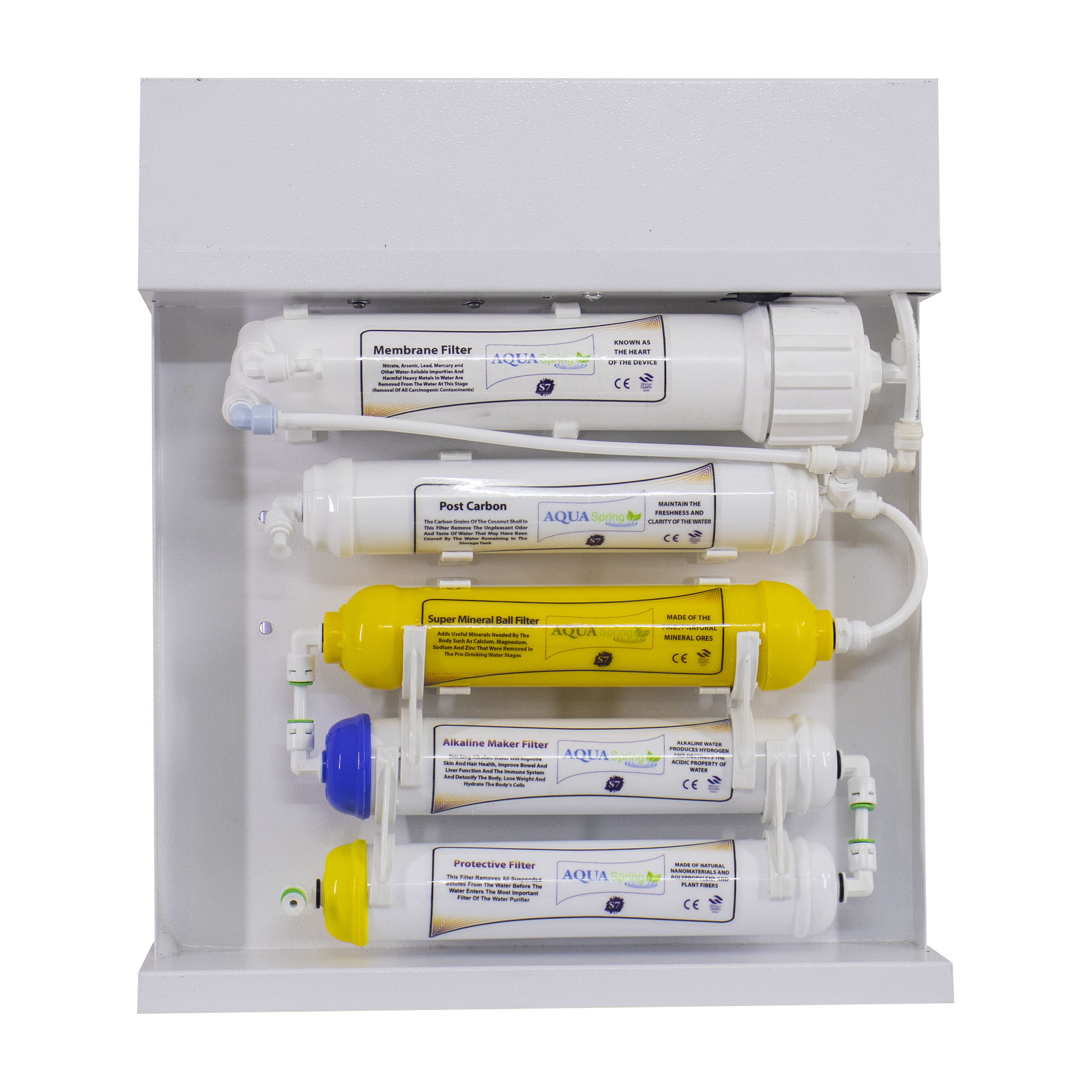 دستگاه تصفیه کننده آب آکوآ اسپرینگ مدل RO-S7-WZ 7008 به همراه کیت نشتی و فیلتر مجموعه 4 عددی