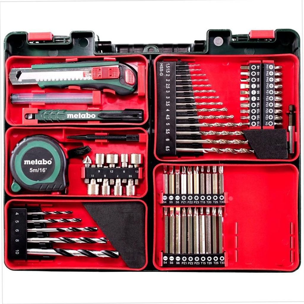 مجموعه 78 عددی دریل پیچ گوشتی شارژی متابو مدل BS 14.4 Set