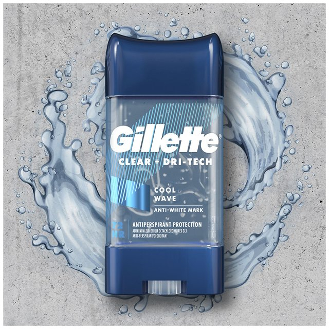 ژل شفاف ضد تعریق مردانه ژیلت مدل Cool Wave حجم 107 میلی لیتر