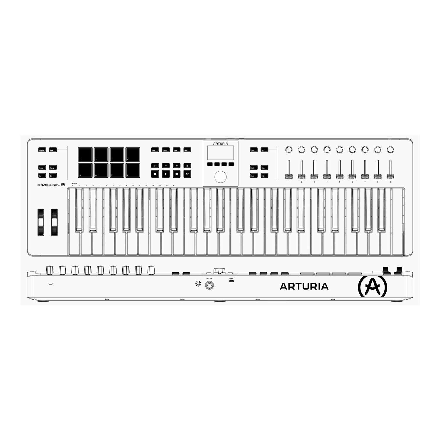 کیبرد میدی کنترلر آرتوریا مدل KeyLab Essential 61 Mk3