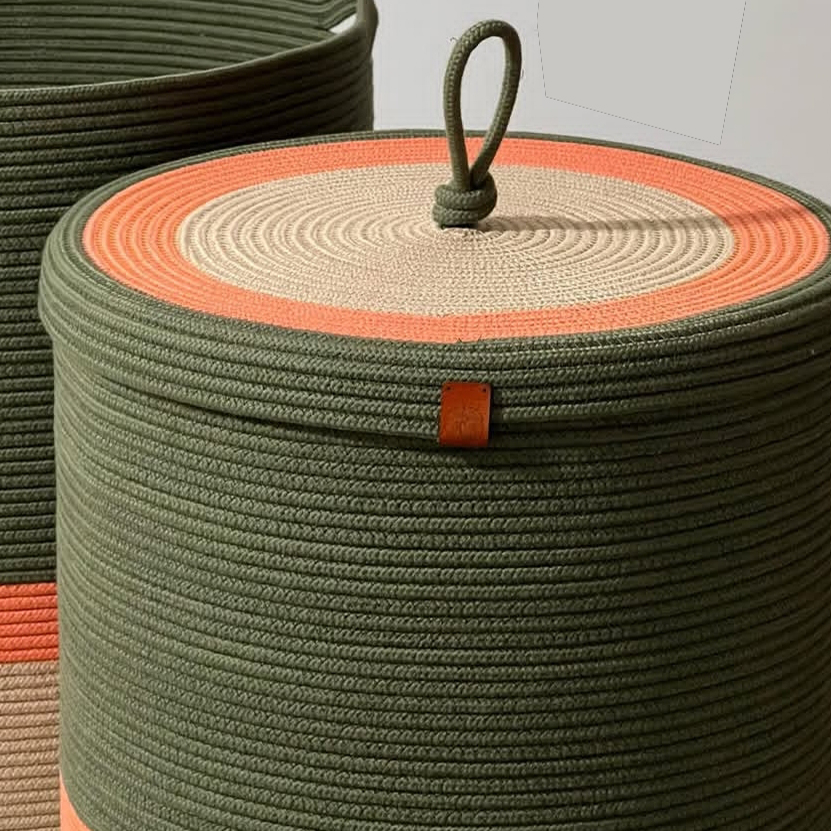 سبد رخت چرک مدل استوانه 01