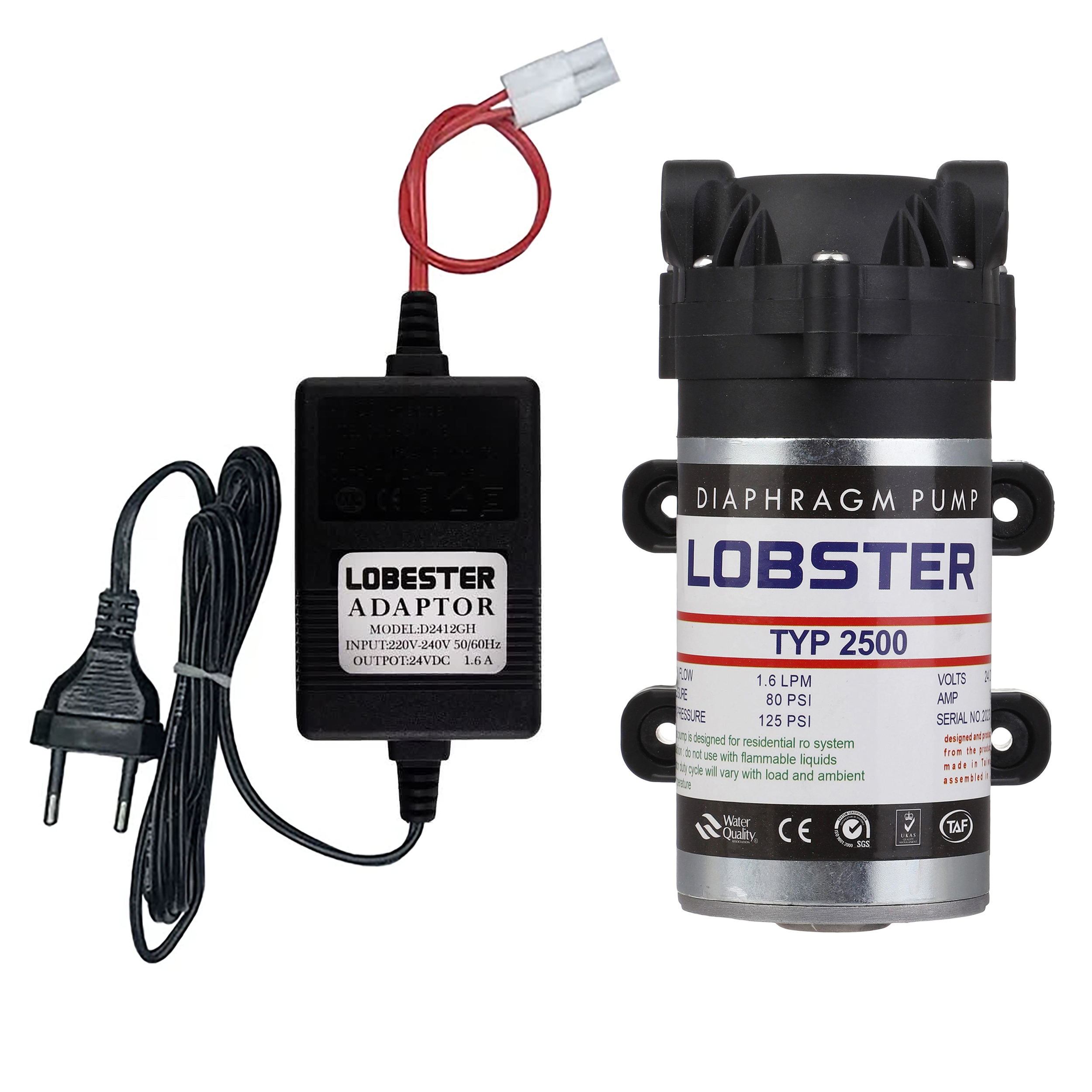 پمپ دستگاه تصفیه آب لابستر مدل PSI-125 به همراه ترانس