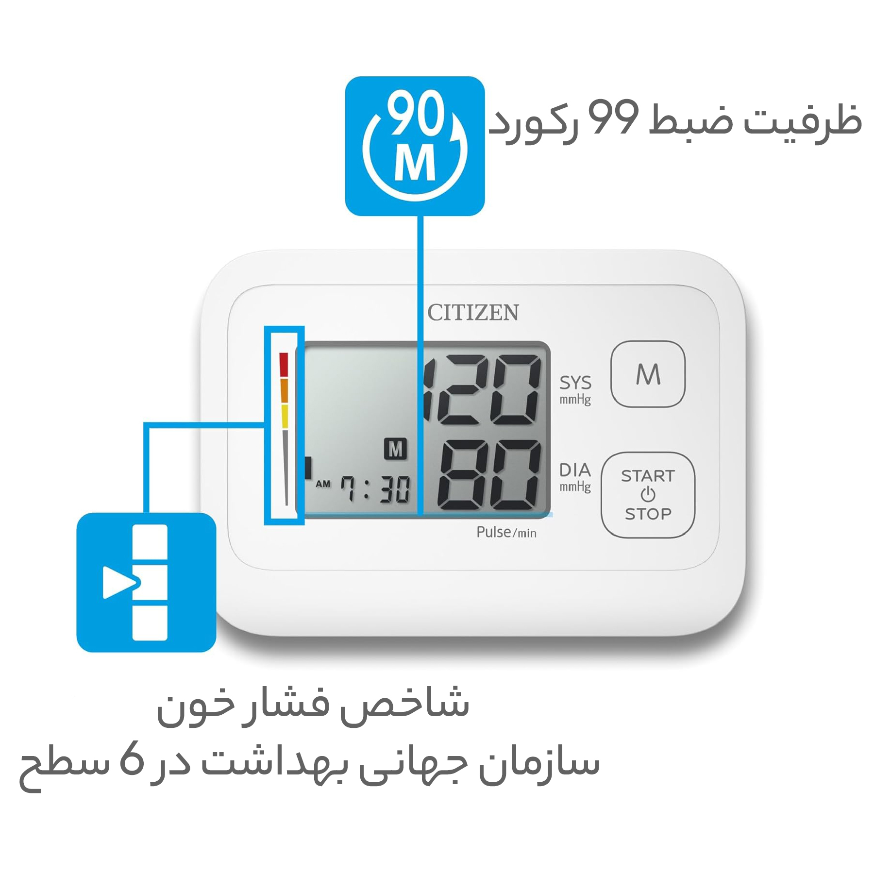 فشارسنج دیجیتالی سیتی زن مدل CH 304