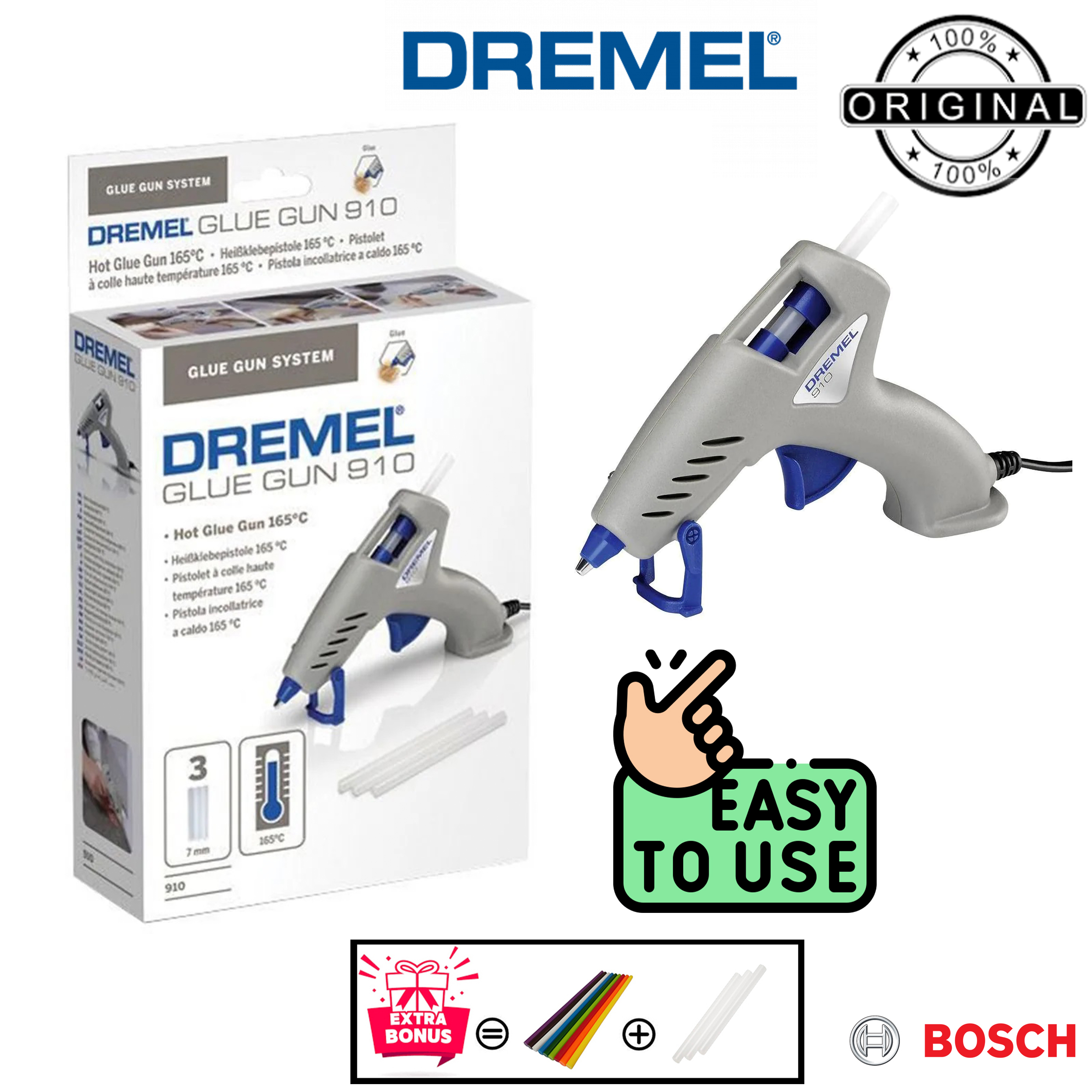 دستگاه چسب حرارتی درمل مدل فوق حرفه ای GUN 910