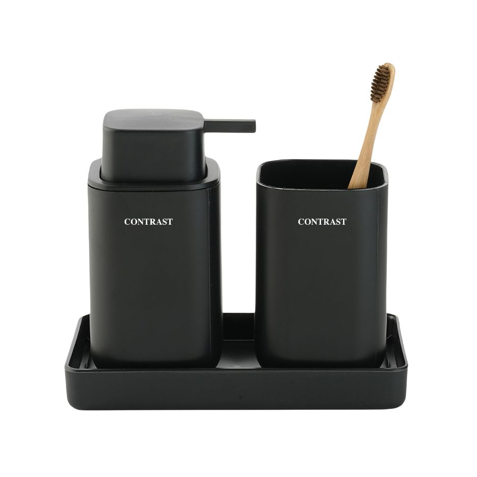 ست سرویس بهداشتی 3 تکه کنتراست مدل مربع