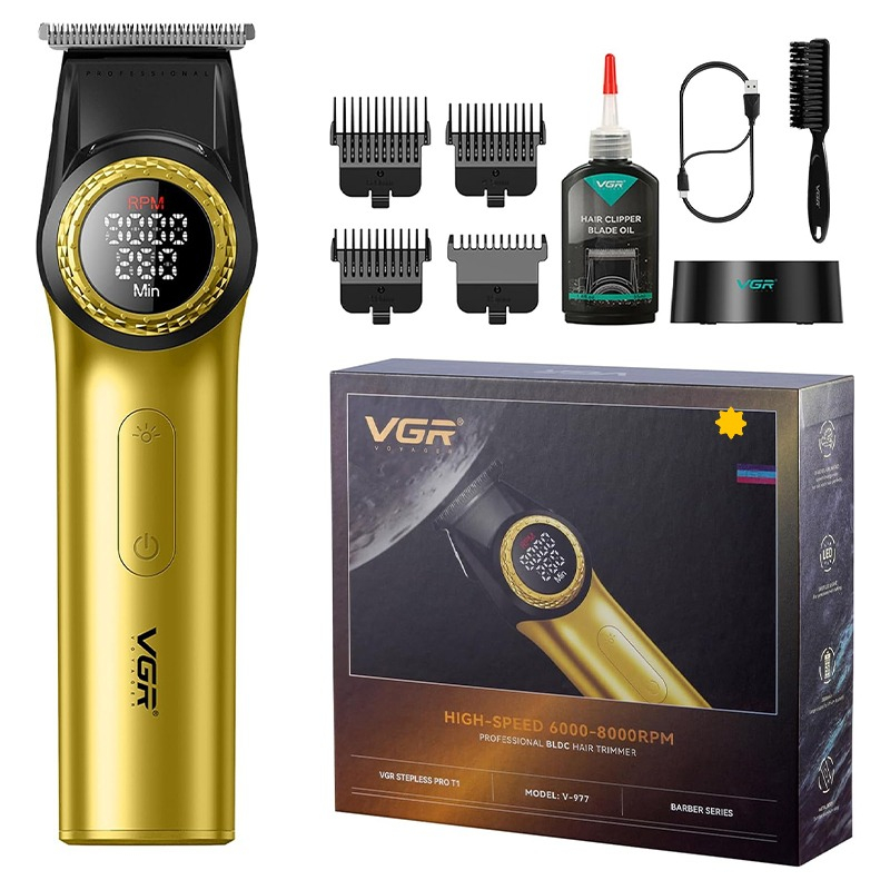 ماشین اصلاح موی سر و صورت شارژی وی جی ار مدل V-977 بسته دو عددی
