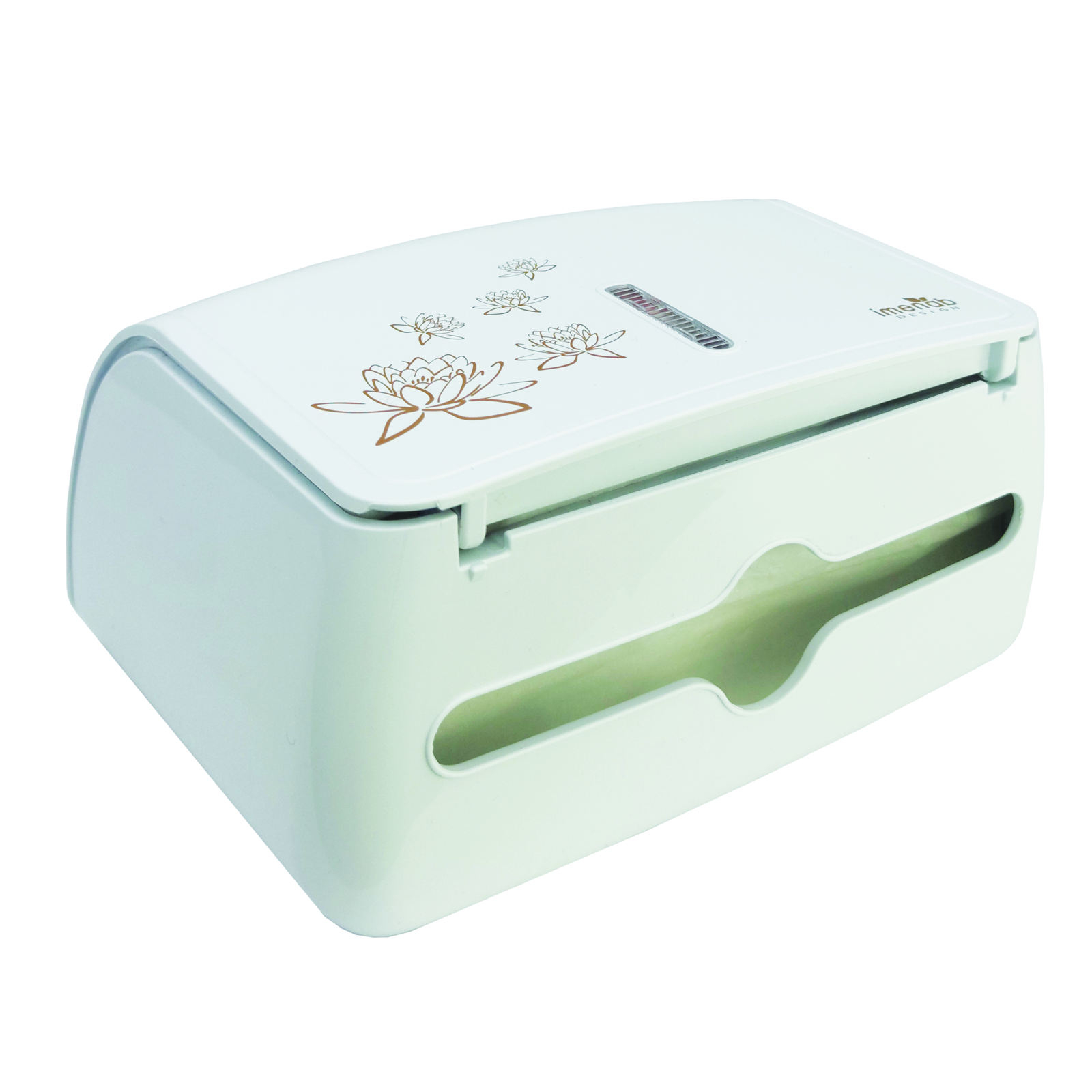 پایه رول دستمال کاغذی ایمن آب طرح نیلوفر مدل ورونا