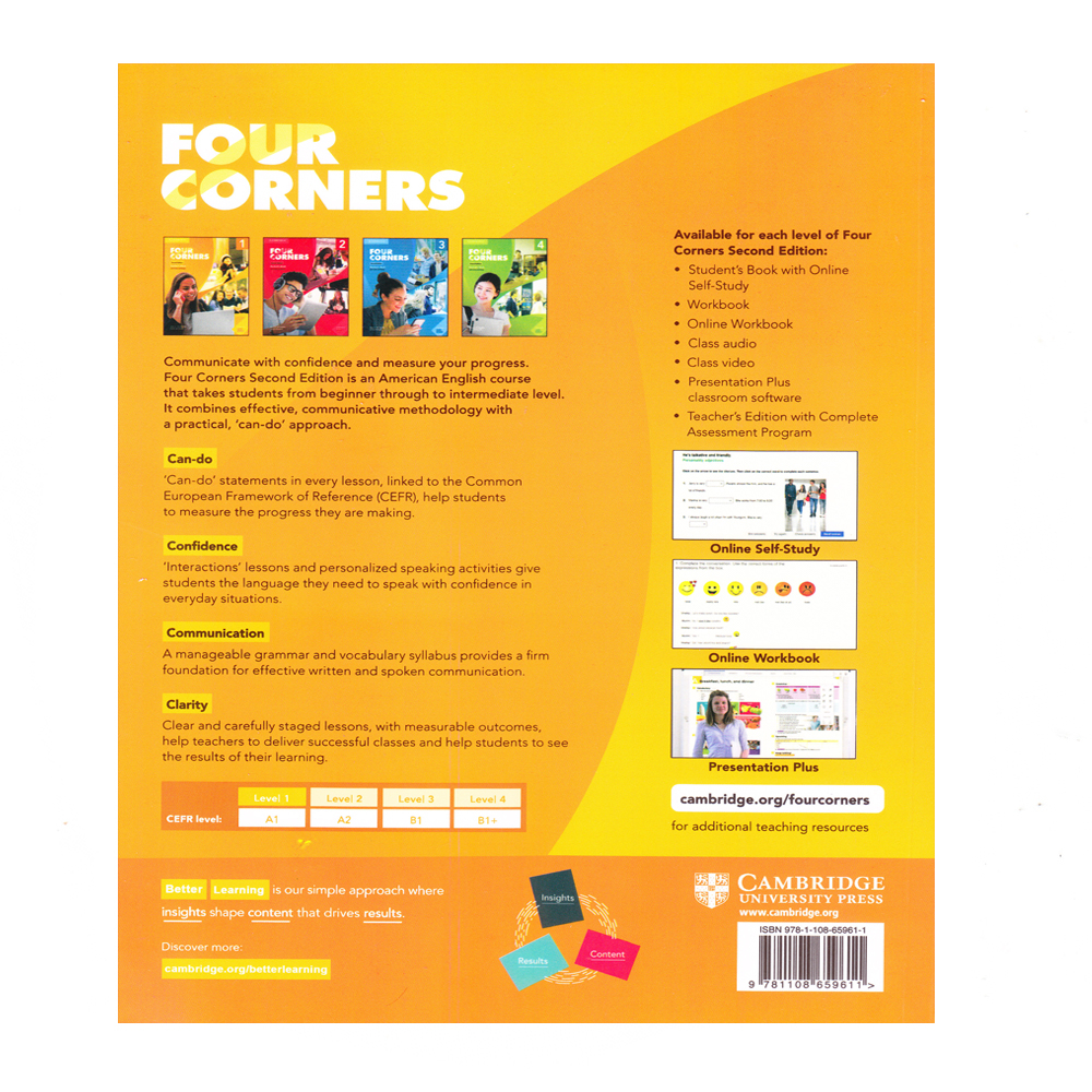 کتاب Four Corners 2nd Edition اثر Jack C. Richard And David Bohlke انتشارات آرماندیس چهار جلدی