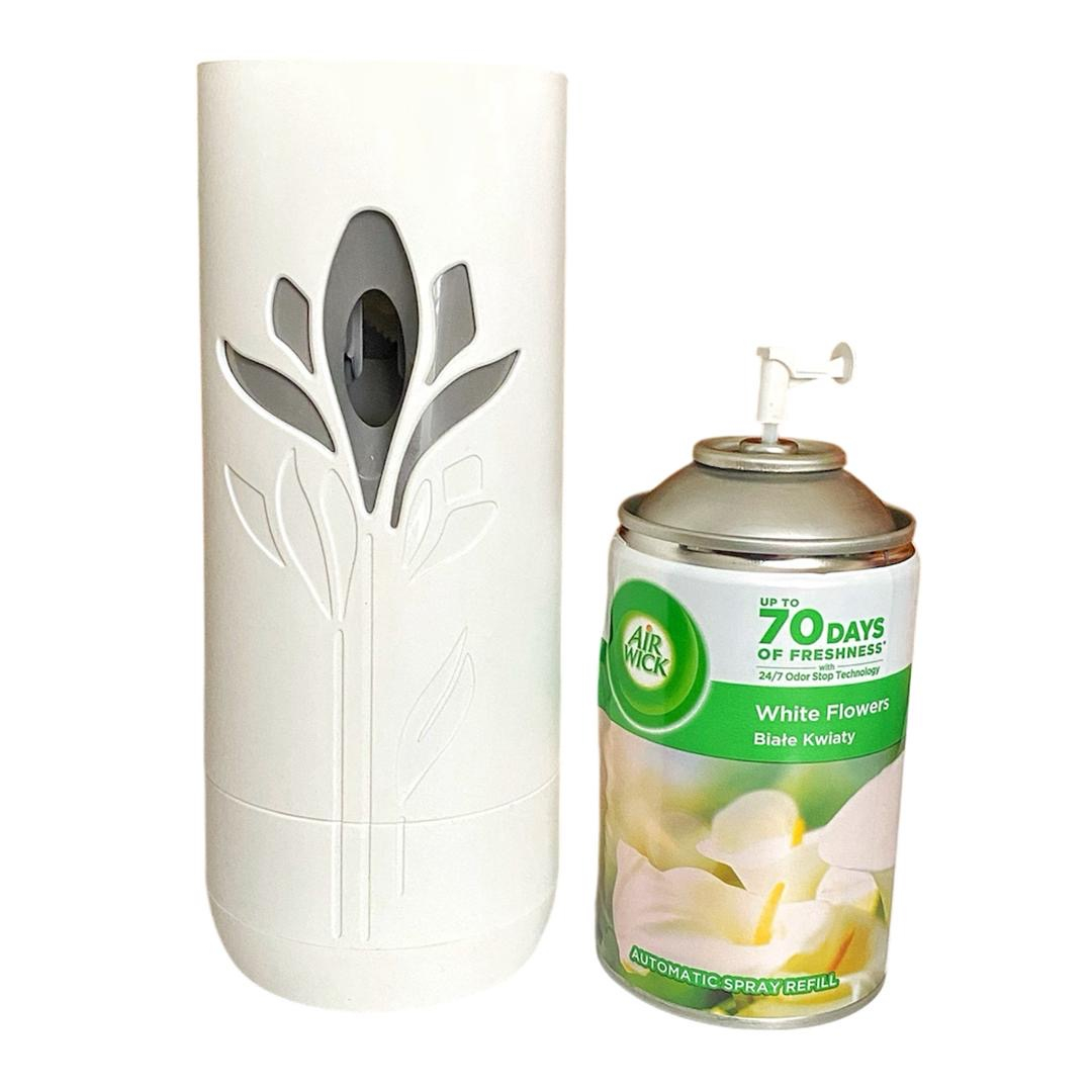 دستگاه خوشبو کننده هوا ایرویک مدل تایمر دار حجم 250 میلی لیتر به همراه اسپری White Flowers