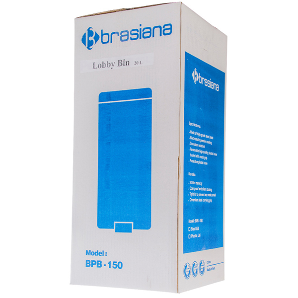 سطل زباله پدالی براسیانا مدل brs 16 litblc ظرفیت 16 لیتر