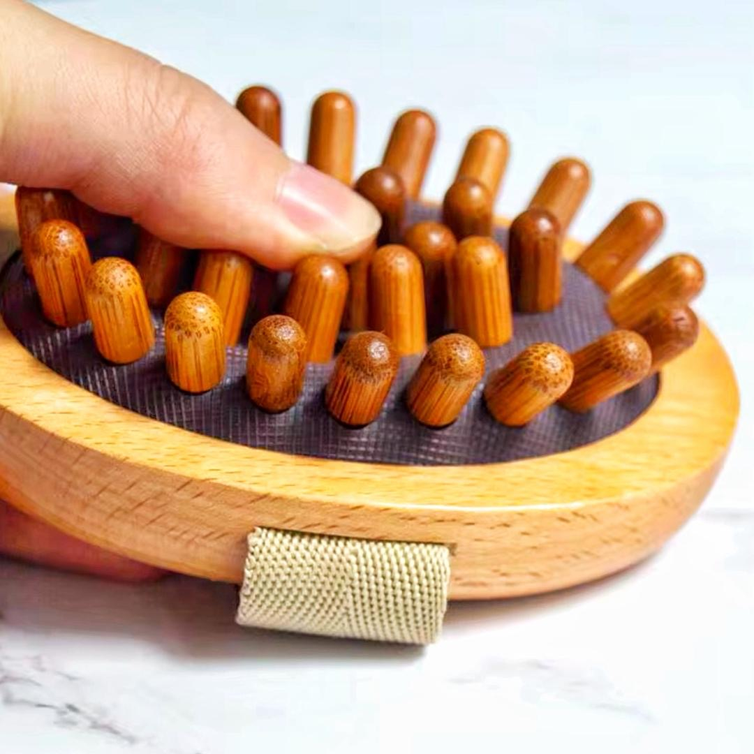 ماساژور دستی بدن مدل بامبو بیضی کد 77168