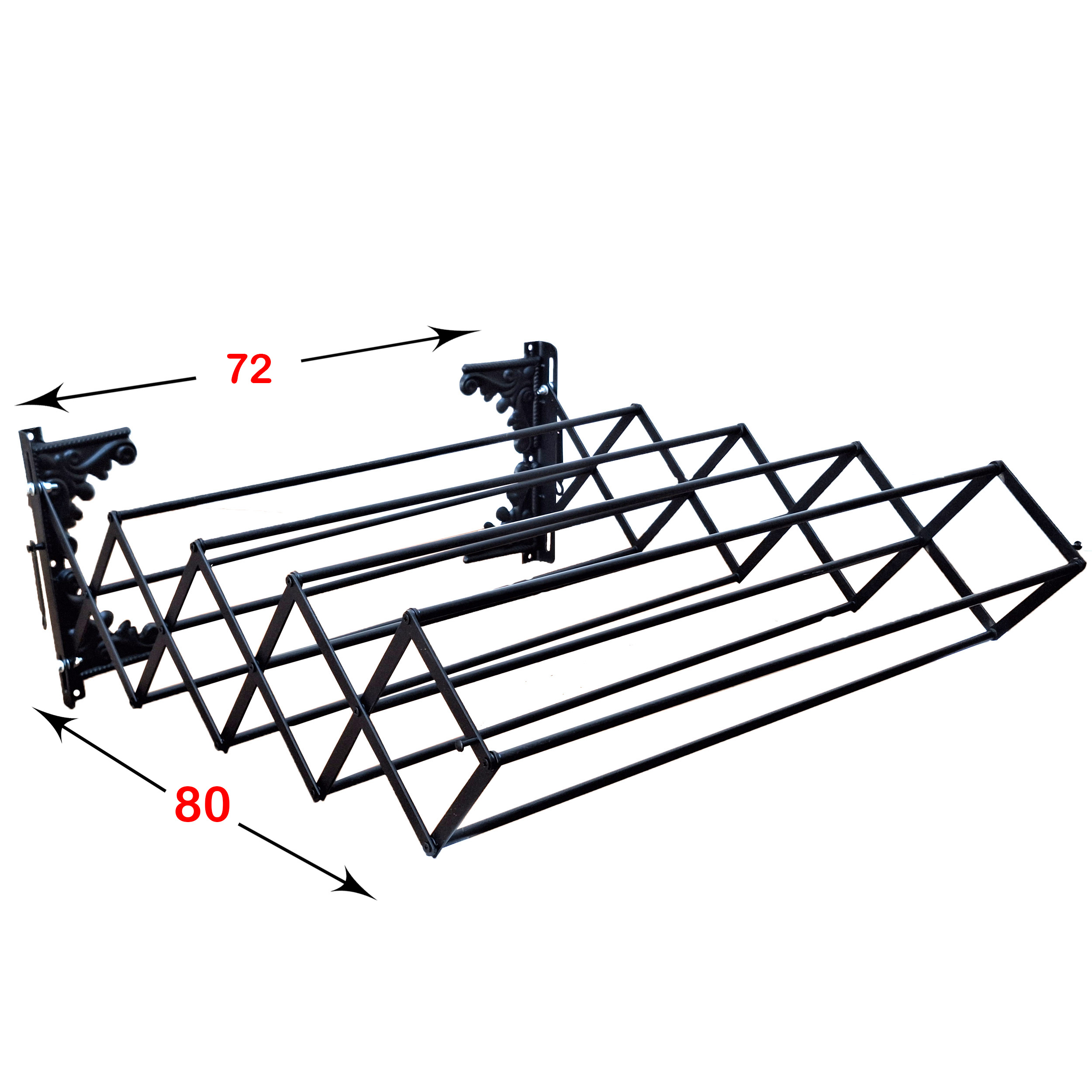 بند رخت دیواری مدل اکاردونی کد 60