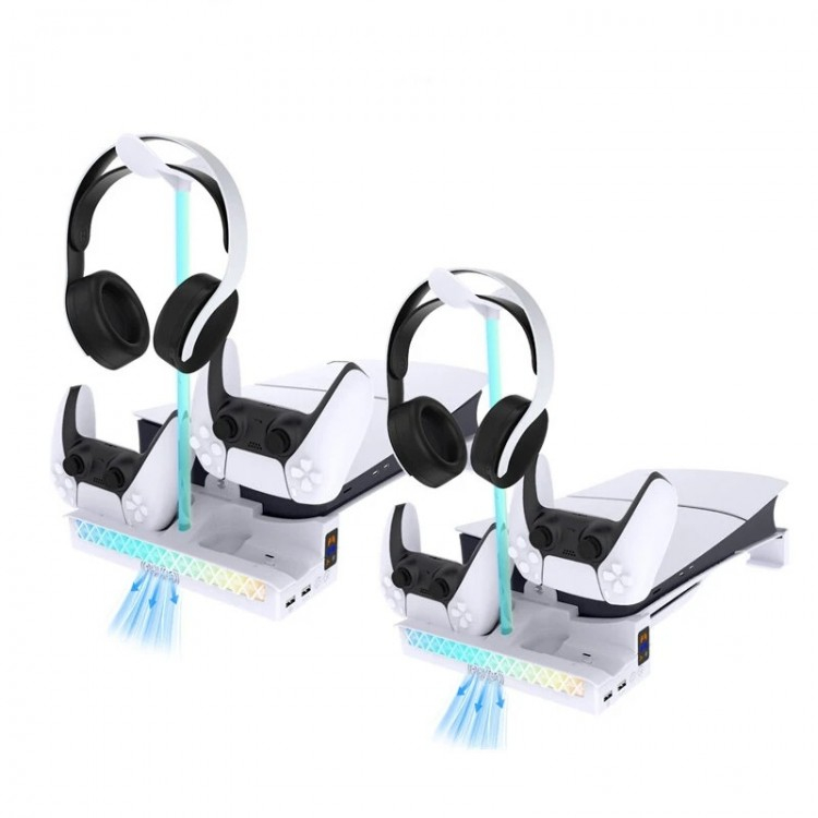 فن خنک کننده و شارژر دسته و پایه نگهدارنده پلی استیشن 5 پی جی تک مدل GP-533