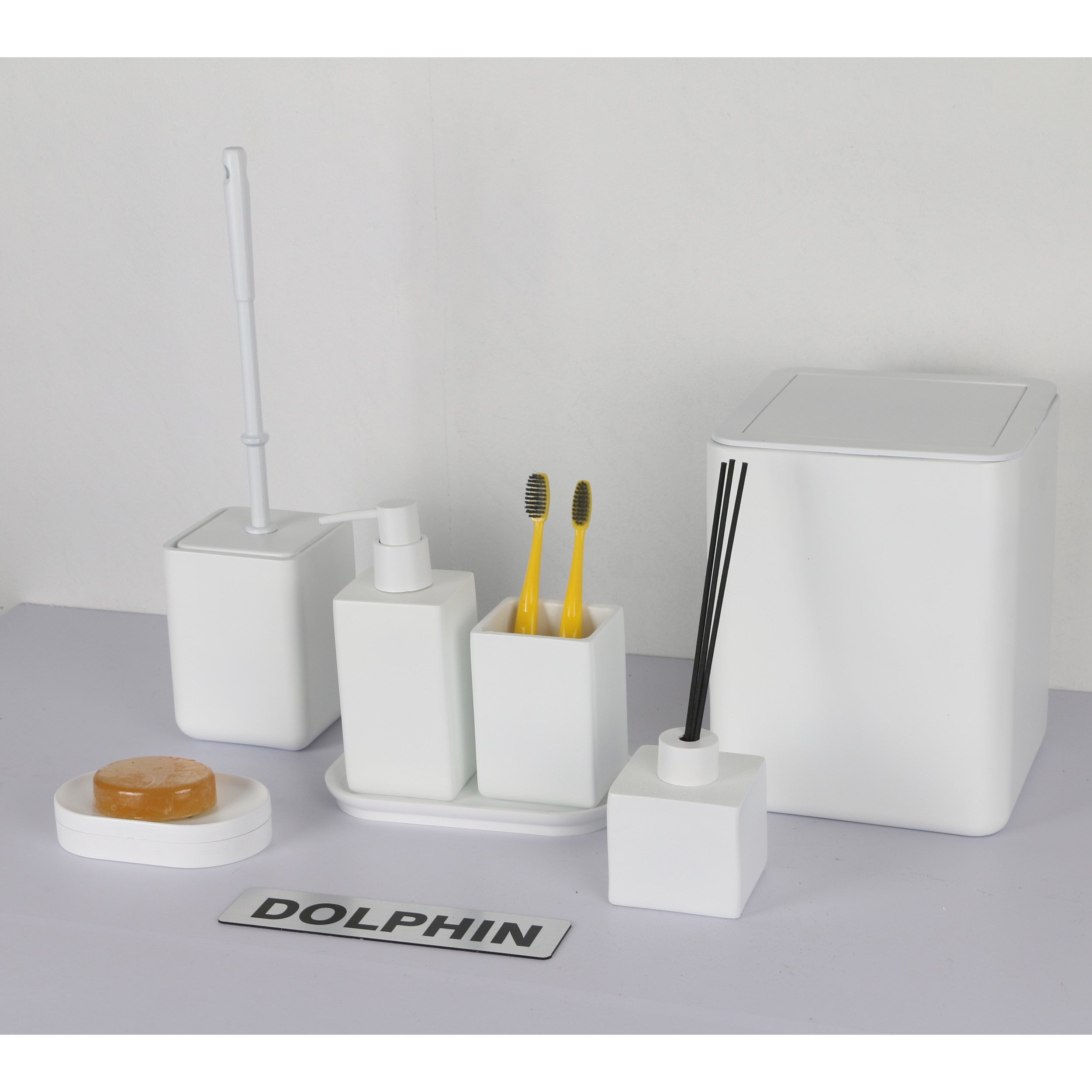 ست سرویس بهداشتی 7 پارچه دلفین مدل FN-744-White