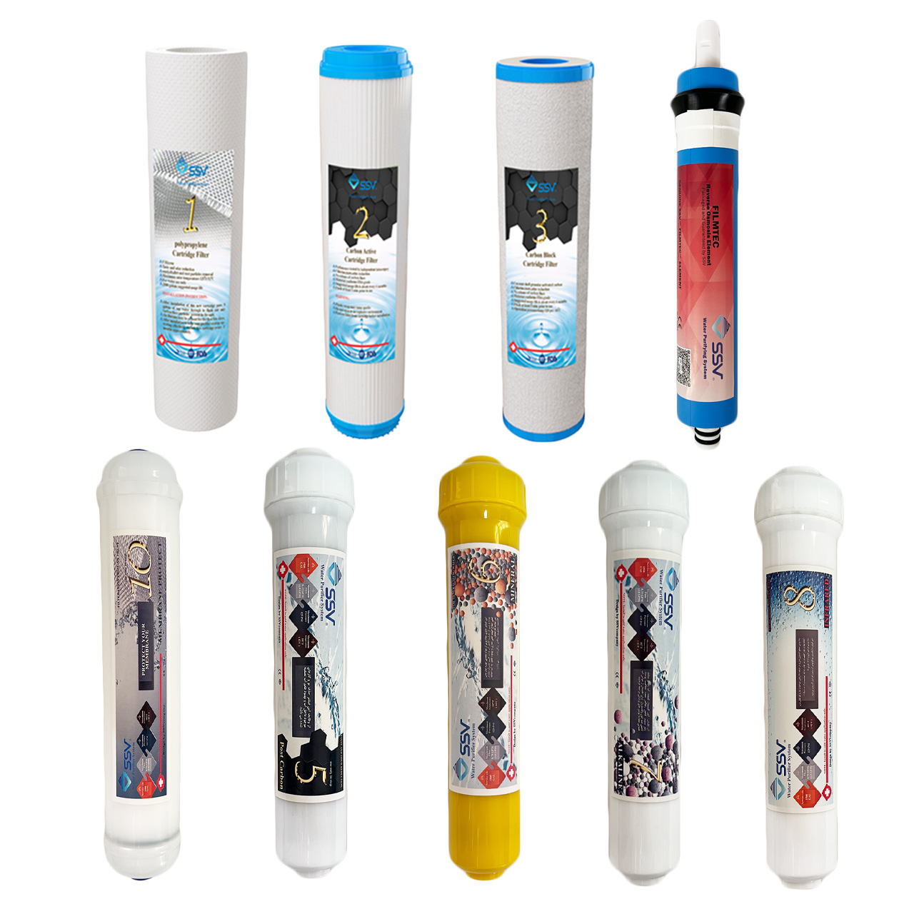 فیلتر تصفیه کننده آب اس اس وی مدل H910 مجموعه 9 عددی