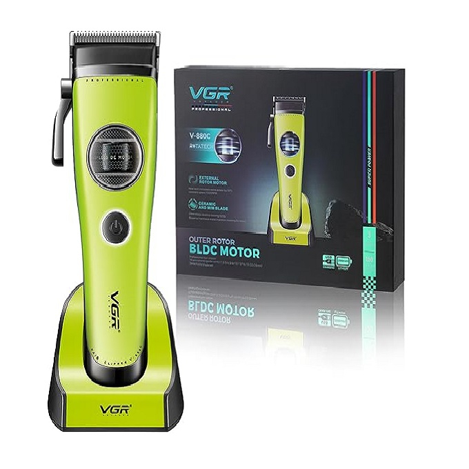 ماشین اصلاح موی سر و صورت شارژی وی جی ار مدل V-880C.V-880T  مجموعه 2 عددی