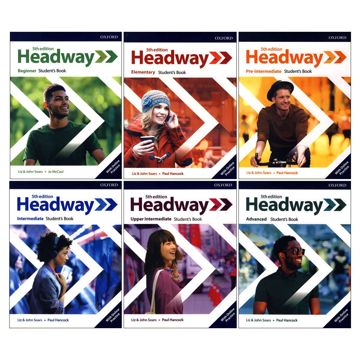 کتاب headway 5th edition اثر john and liz soars, Paul Hancock انتشارات آکسفورد 6 جلدی