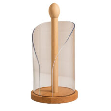 پایه رول دستمال کاغذی لیمون مدل رولی چوبی