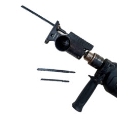 تبدیل دریل به اره عمود بر مدل 1404 به همراه تیغه اره مجموعه 5 عددی