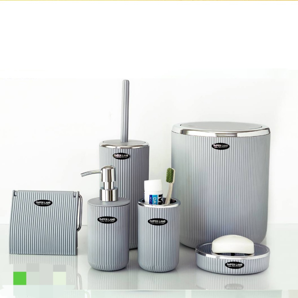 ست سرویس بهداشتی 6 پارچه امپرلند مدل کروم کد DH593