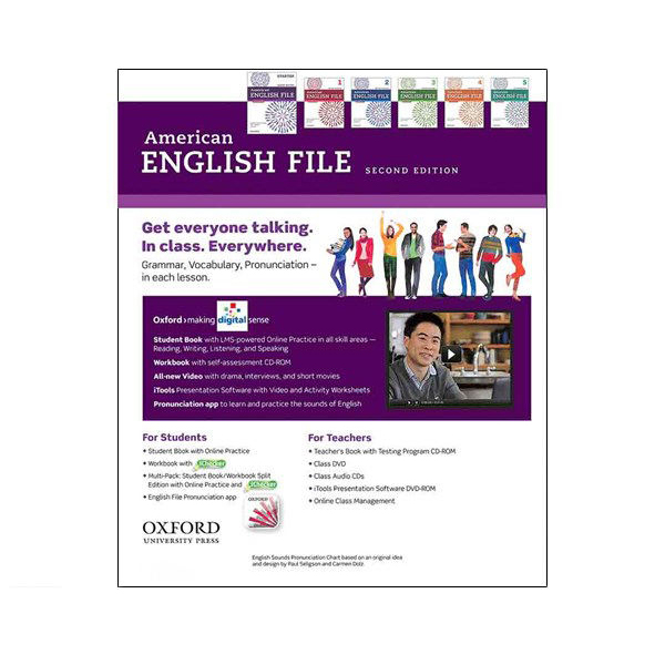کتاب American English File اثر جمعی از نویسندگان انتشارات الوندپویان 6 جلدی