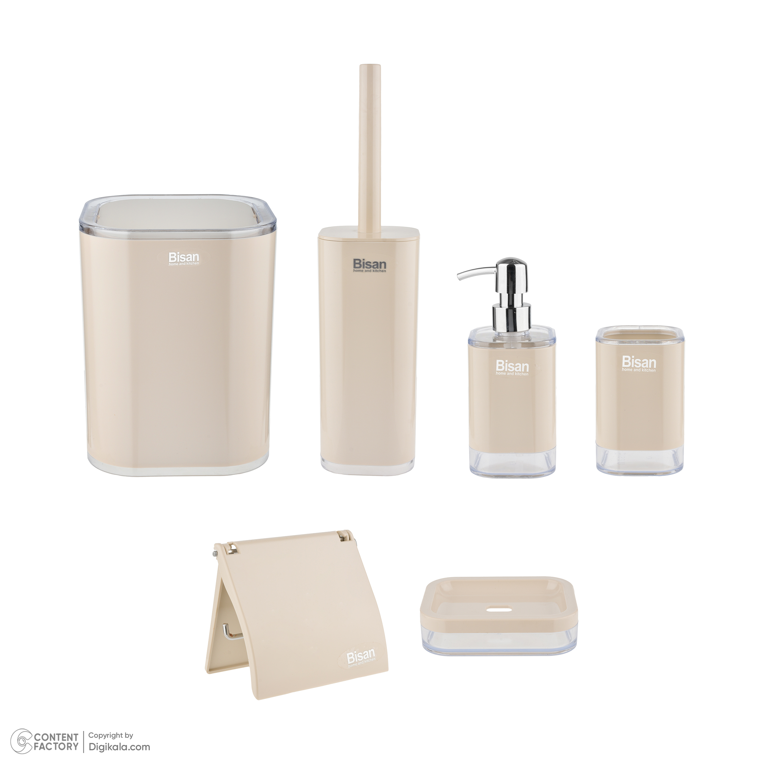 ست سرویس بهداشتی 6 تکه بیسان مدل دنیز