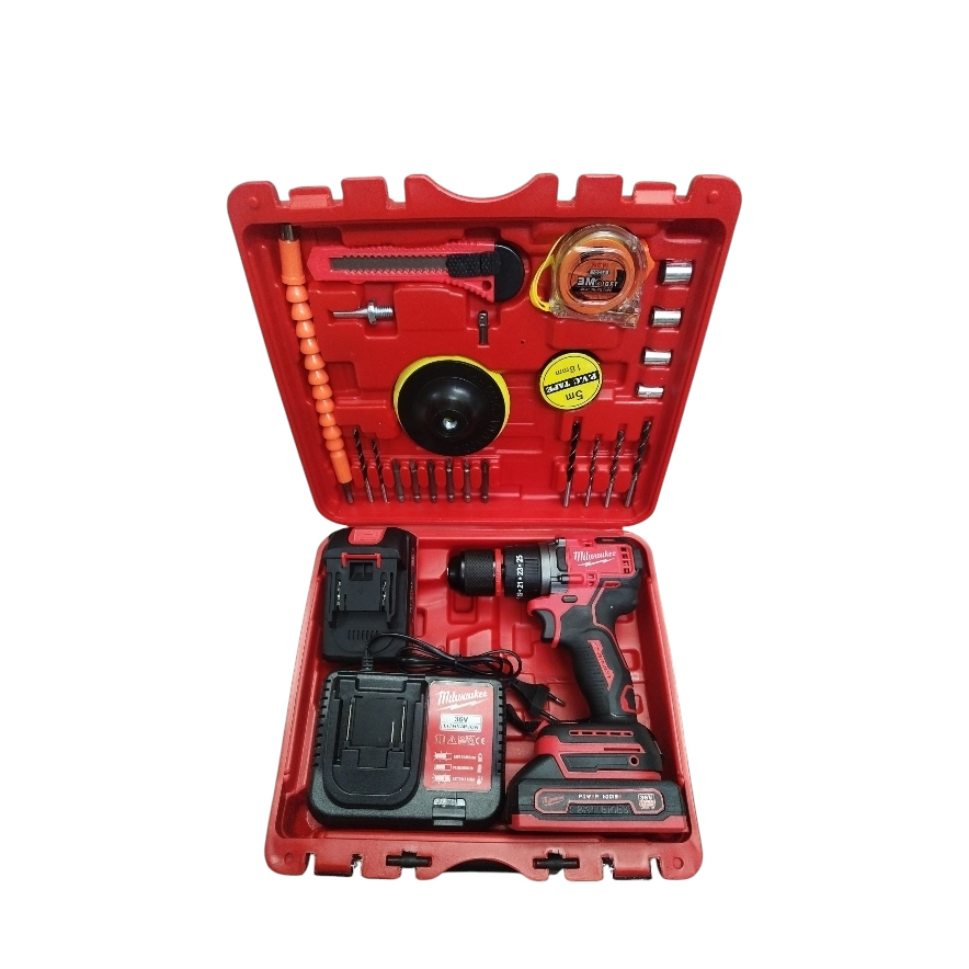 دریل پیچ گوشتی شارژی  600وات میلواکی مدل M36FUEL -PSHمجموعه 24 عددی