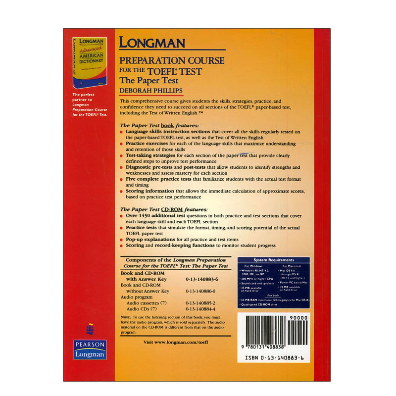 کتاب  Longman Preparation Course for the TOEFL Test اثر جمعی از نویسندگان انتشارات الوندپویان