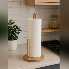 پایه رول دستمال کاغذی مدل چوبی طرح کلاسیک