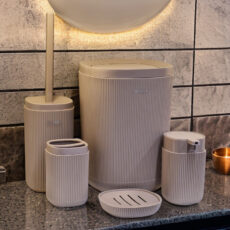 ست سرویس بهداشتی 5 پارچه مدل شیاردار روما