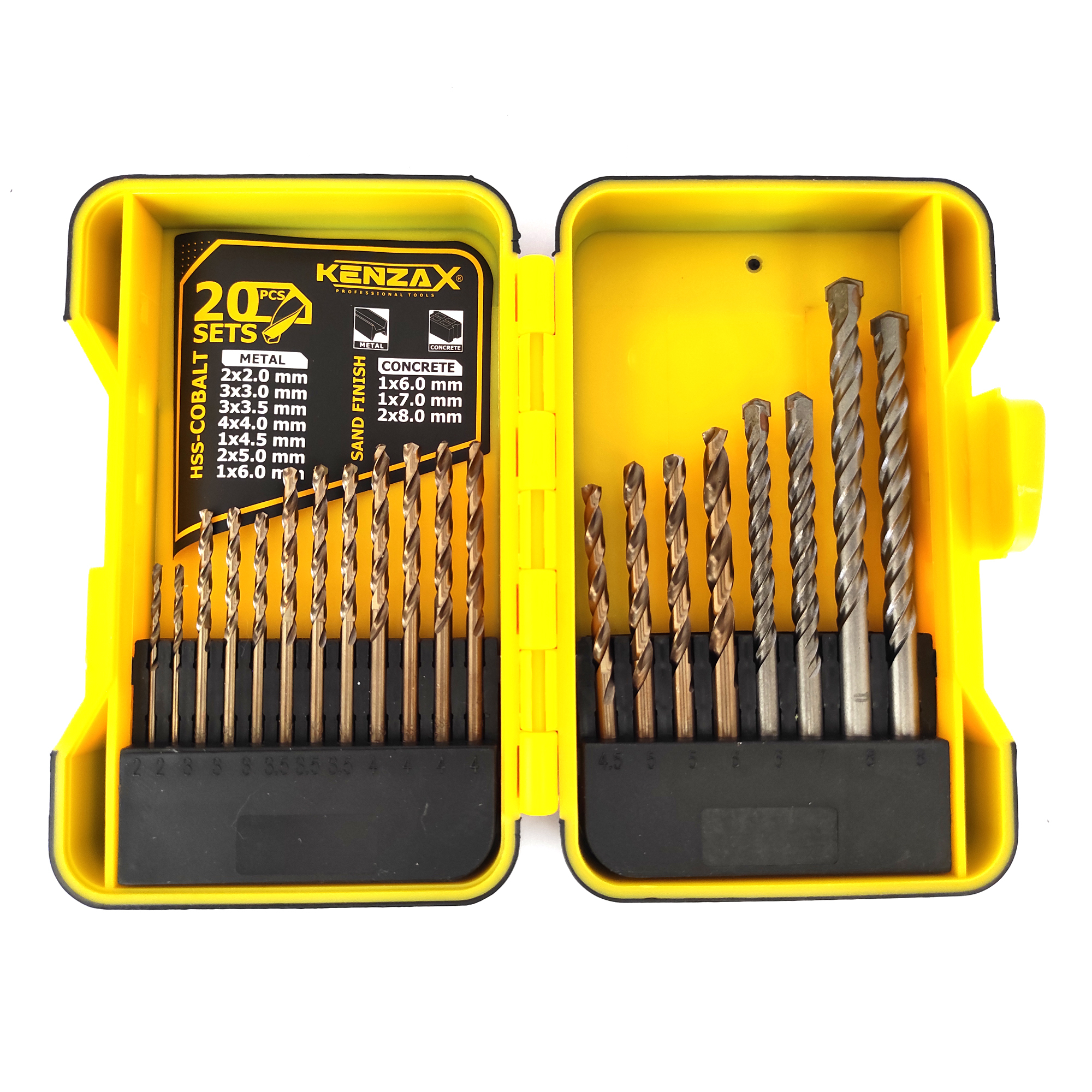 مته فلز و الماسه کنزاکس مدل KDB-120 مجموعه 20 عددی