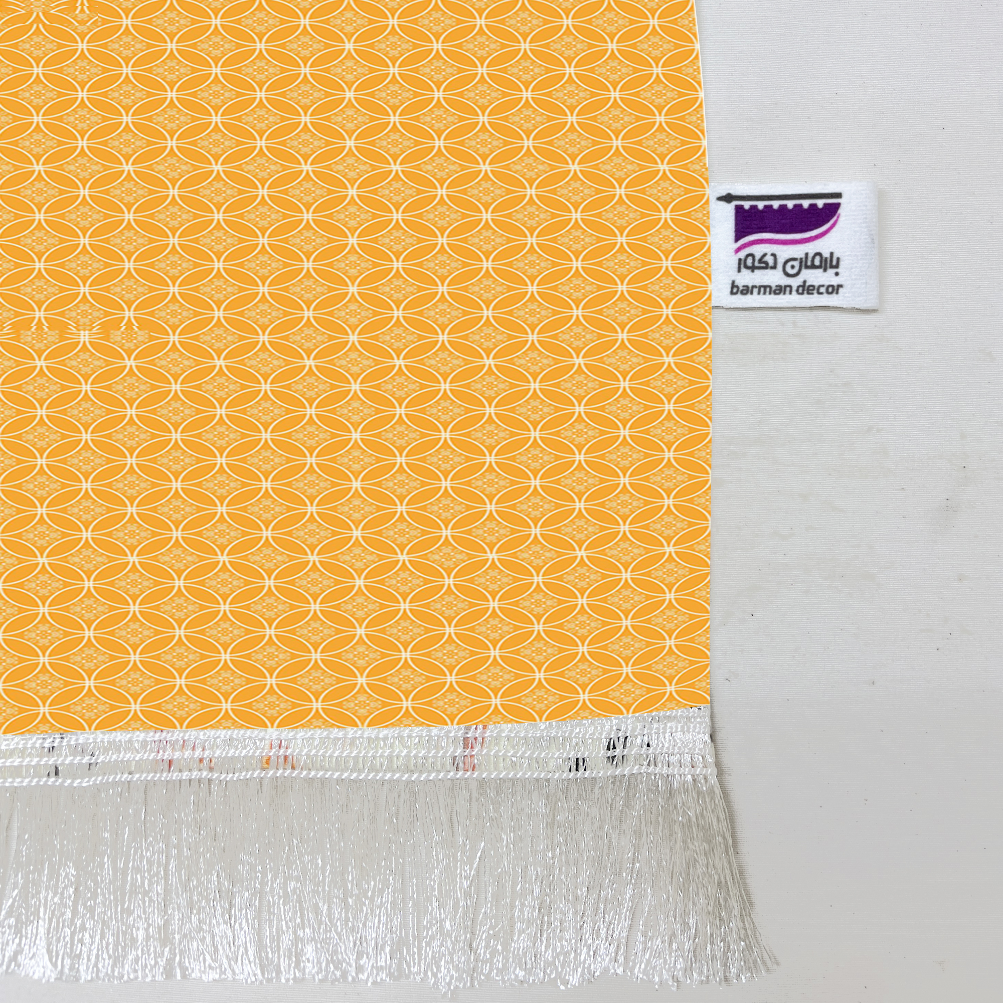 شال مبل بارمان دکور طرح دایره ای کد 64 سایز 98x180 سانتی متر