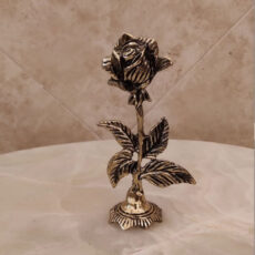 مجسمه برنجی گل رز مدل رخشا مجموعه 2 عددی