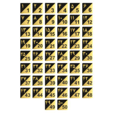 تابلو راهنما طرح پلاک اعداد مدل GNG1550 مجموعه 50 عددی